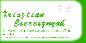 krisztian cseresznyak business card